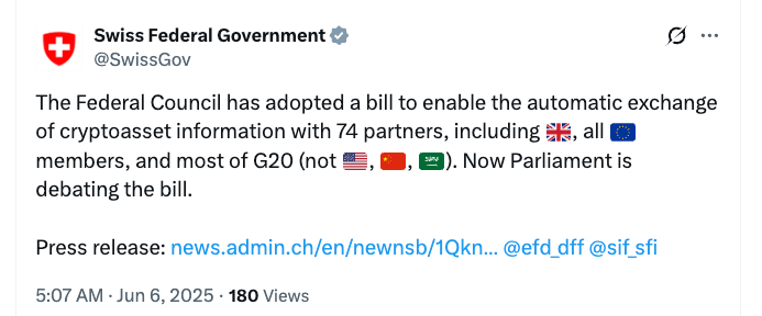 Nguồn: Chính phủ Liên bang Thụy Sĩ